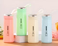 AquaGlass Premium Water Bottle 400ml with Screw Cap, BPA-Free, Portable Design, Assorted Colours