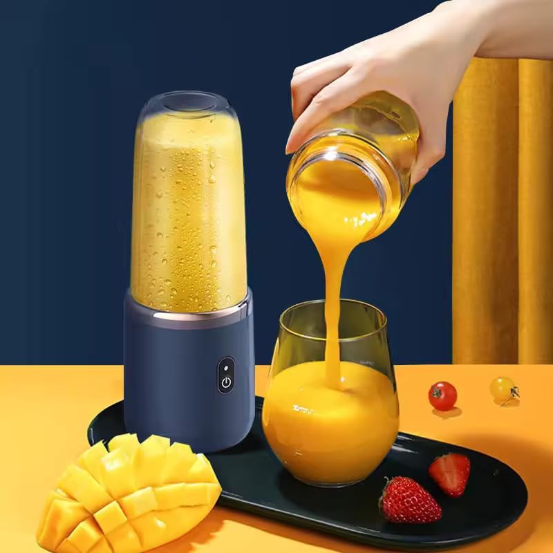 Portable USB Rechargeable Blender | Mini Smoothie Maker &amp; Juicer | 6-Blade Personal Mixer for Shakes, Juices &amp; Protein Drinks