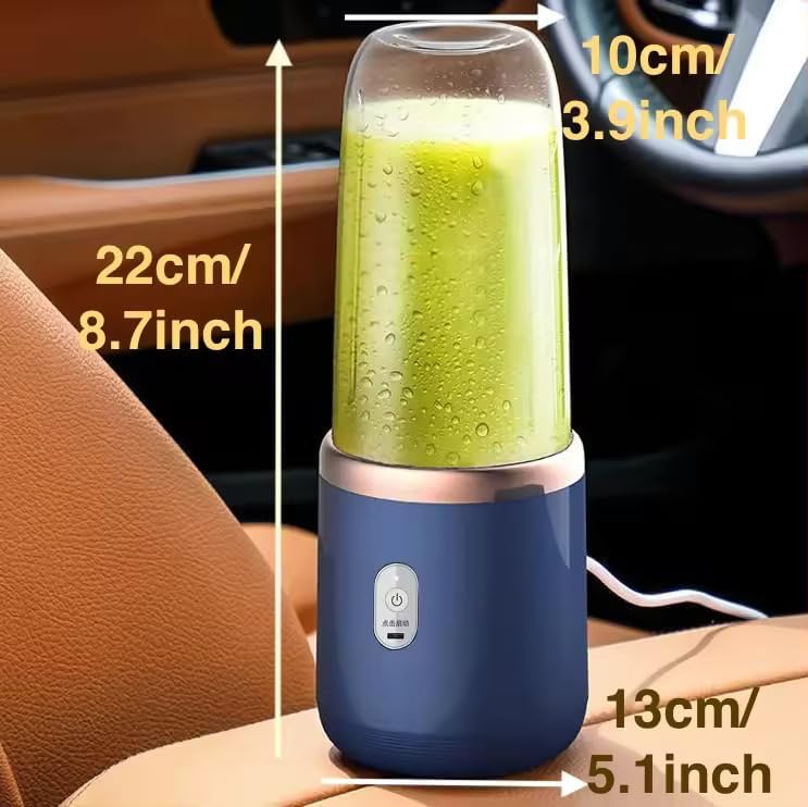 Portable USB Rechargeable Blender | Mini Smoothie Maker &amp; Juicer | 6-Blade Personal Mixer for Shakes, Juices &amp; Protein Drinks