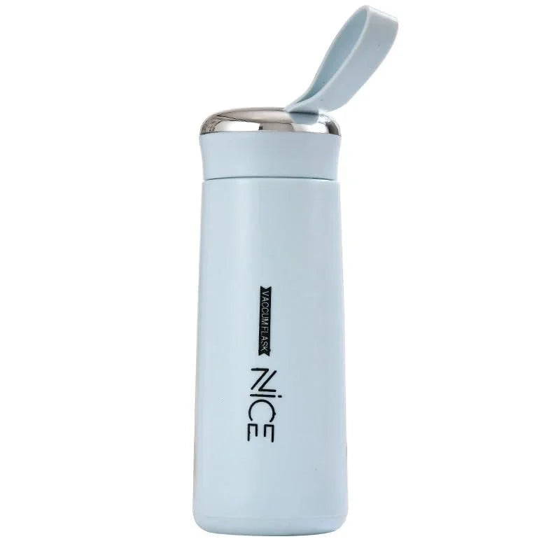 AquaGlass Premium Water Bottle 400ml with Screw Cap, BPA-Free, Portable Design, Assorted Colours