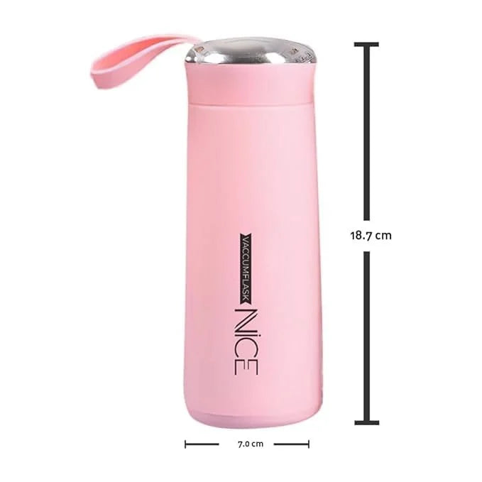 AquaGlass Premium Water Bottle 400ml with Screw Cap, BPA-Free, Portable Design, Assorted Colours